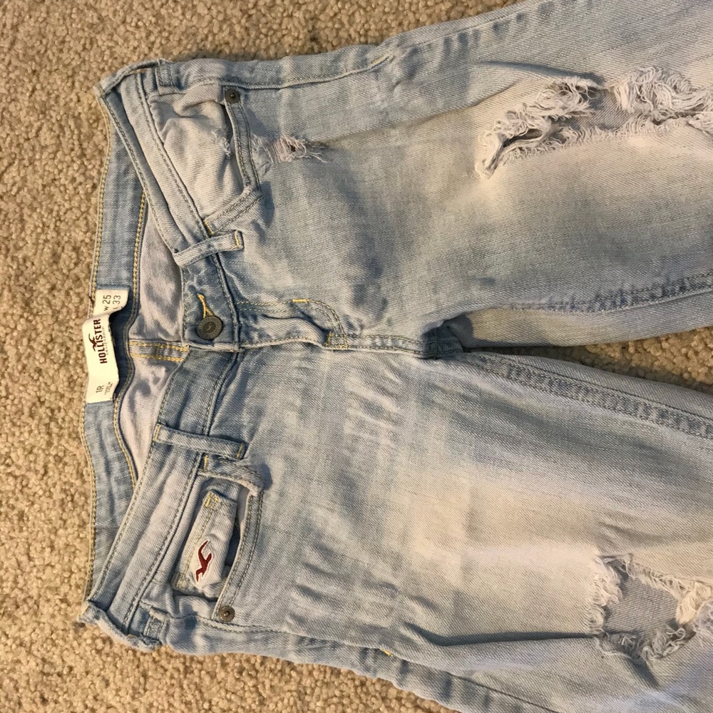 Light Blue Hollister Distressed Jeans